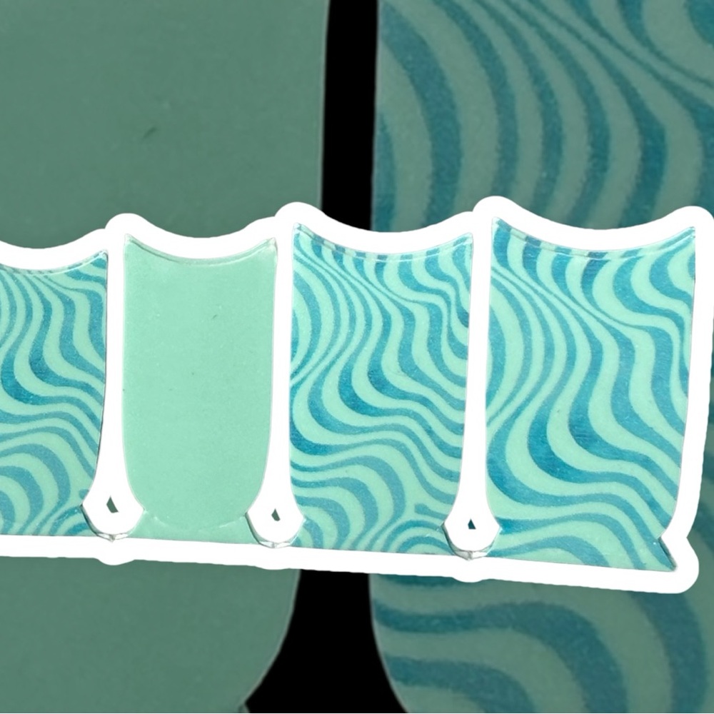2/$24 or 3/$30 Nail strips in Turquoise waves called “ Capri Baby” NWT